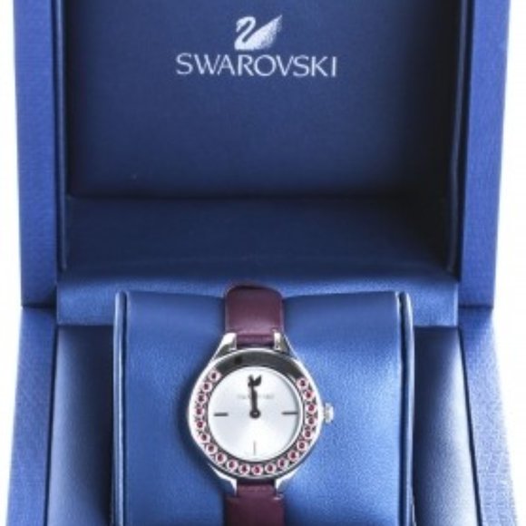 Swarovski Lovely Crystals Burgundy BRAND NEW WATCH - Picture 5 of 12